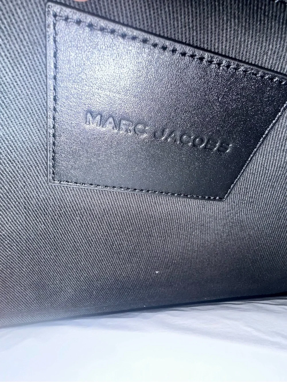 Marc Jacobs large Navy and White Striped Canvas Tote